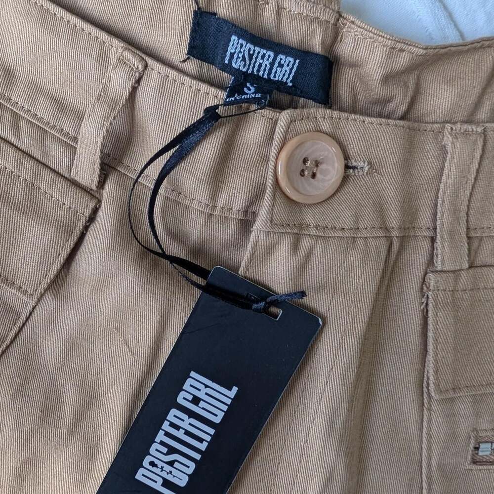 Poster Girl Cargo Booty Shorts Tan
